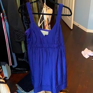 Royal purple Burberry dress.